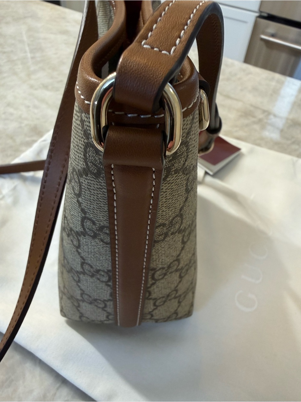 Gucci Nano Bucket Bag GG Supreme Crossbody - Picture 12 of 14